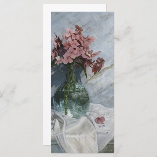 Hydrangeas in Sea Glass Greeting Card (Vorne/Hinten)