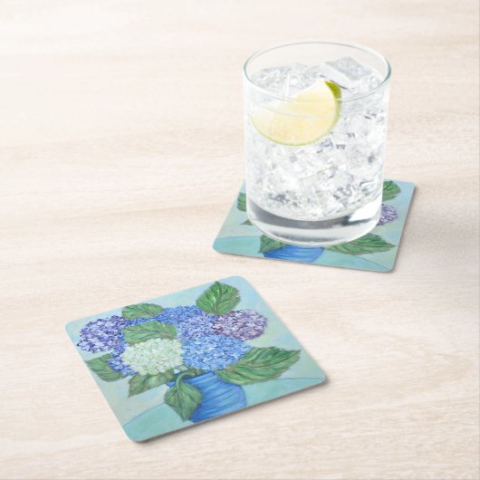 Hydrangeas in Vase Party Untersetzer (Vor Ort)