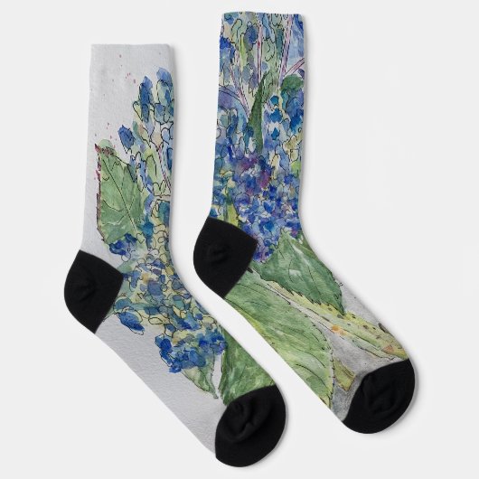 Hydrangeas in Water Crew Socks Socken (Rechts)