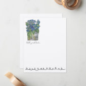 Hydrangeas in Water Flat Notecards (10) Mitteilungskarte (Vorderseite/Rückseite Beispiel)