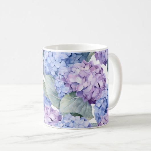 Hydrangeas Kaffeetasse (VorderseiteRechts)