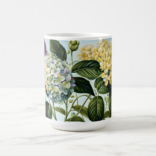 Hydrangeas - klassische PastelBlume Kaffeetasse (Mittel)
