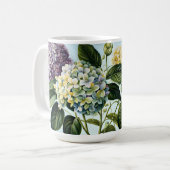 Hydrangeas - klassische PastelBlume Kaffeetasse (Vorderseite Links)