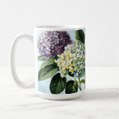 Hydrangeas - klassische PastelBlume Kaffeetasse (Links)