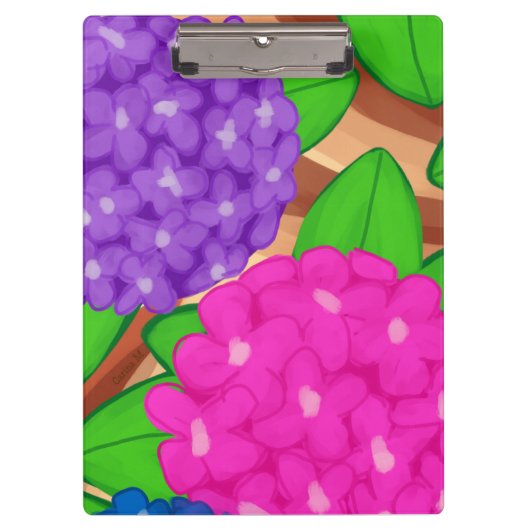 Hydrangeas Klemmbrett (Vorderseite)