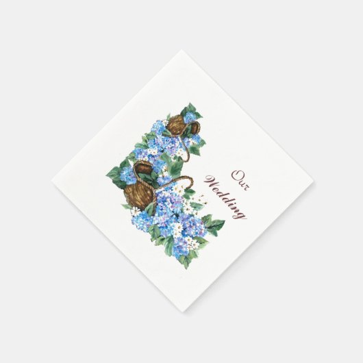 Hydrangeas-Korb Serviette (Ecke)