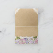 Hydrangeas Lace Kraft Rustic Moderne Vielen Dank Dankeskarte (Innenseite)