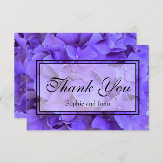 Hydrangeas Lavender lilac Dankeskarte (Vorne/Hinten)