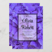 Hydrangeas Lavender lilac Einladung (Vorne/Hinten)