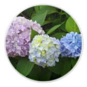 Hydrangeas lila blau keramikknauf (Vorderseite)