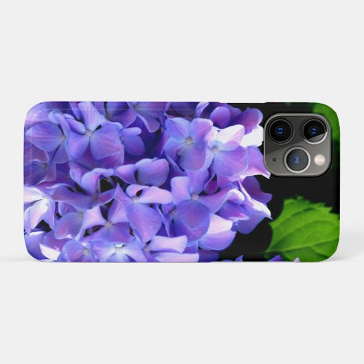 Hydrangeas, lila blauer Blume Case-Mate iPhone Hülle (Rückseite (Horizontal))