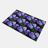 Hydrangeas, lila blauer Blume Fußmatte (Schrägansicht)