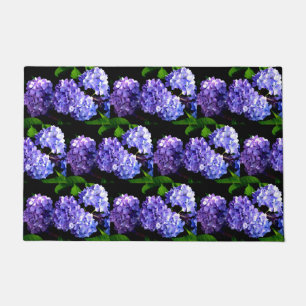 Hydrangeas, lila blauer Blume Fußmatte