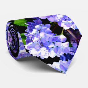 Hydrangeas, lila blauer Blume Krawatte