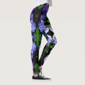 Hydrangeas, lila blauer Blume Leggings (Rechts)