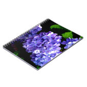 Hydrangeas, lila blauer Blume Notizblock (Linke Seite)