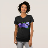 Hydrangeas, lila blauer Blume T-Shirt (Vorne ganz)