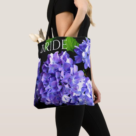 Hydrangeas, lila blauer Blume Tasche (Von Nahem)