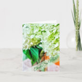 Hydrangeas — Lime Green Flowers Thank You Karte (Vorderseite)
