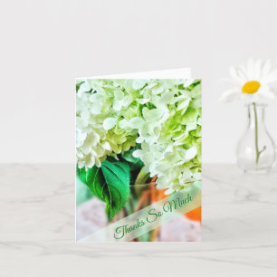 Hydrangeas — Lime Green Flowers Thank You Karte