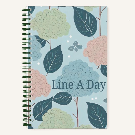 "Hydrangeas" Line A Day Journal Notizblock (Vorderseite)