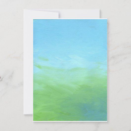 Hydrangeas Malerei Bridal Dusche Einladungen (Rückseite)