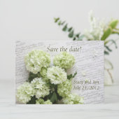 Hydrangeas mit Skripten Save the Date (Stehend Vorderseite)