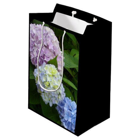 Hydrangeas Mittlere Geschenktüte (Rückseite Schrägansicht)