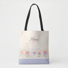 Hydrangeas monogram — Pastenblüten Tasche