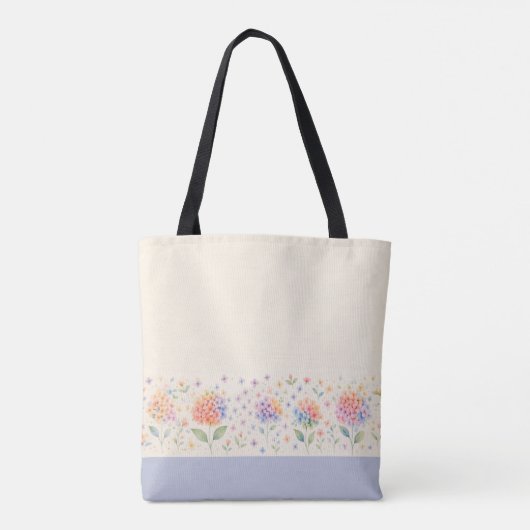 Hydrangeas monogram — Pastenblüten Tasche (Rückseite)