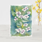 Hydrangeas Muttertag Wasserfarbkarte Karte (Gelbe Blume)