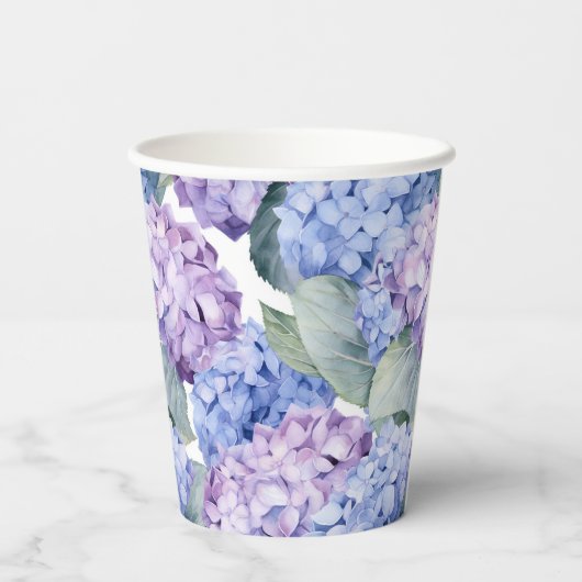 Hydrangeas Pappbecher (Rückseite)