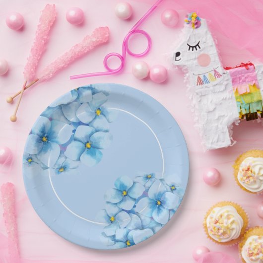 Hydrangeas Pappteller (Party)