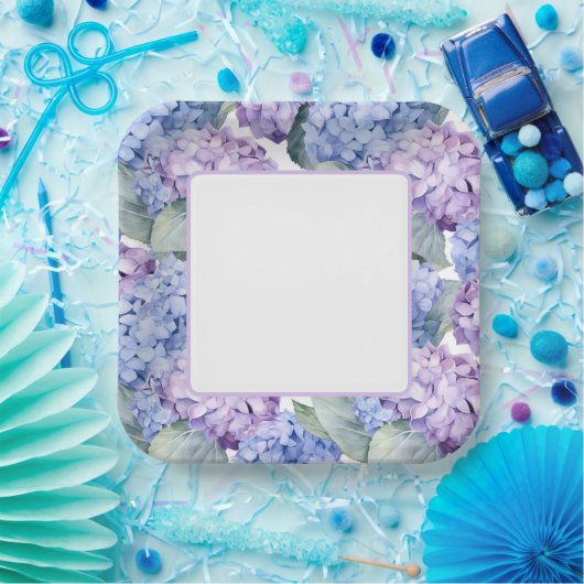 Hydrangeas Pappteller (Party)