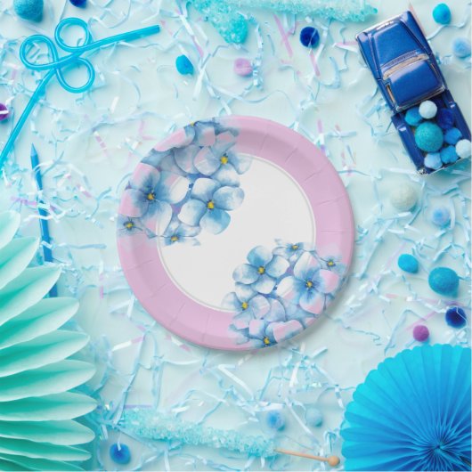 Hydrangeas Pappteller (Party)