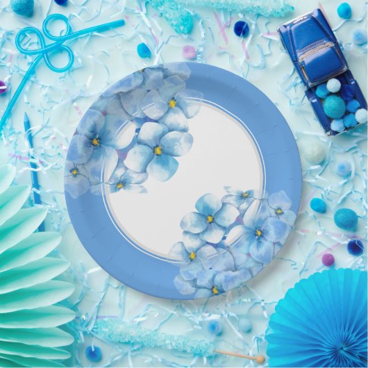 Hydrangeas Pappteller (Party)