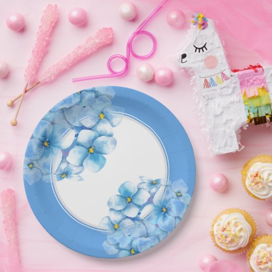 Hydrangeas Pappteller (Party)