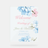 Hydrangeas Pastel Bloom Acrylschild (Vorderseite)