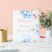 Hydrangeas Pastel Bloom Acrylschild (Hochzeit)