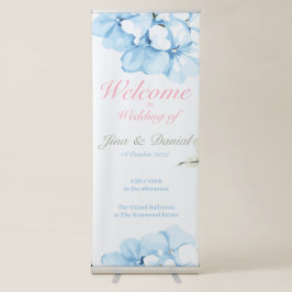 Hydrangeas Pastel Bloom Ausziehbarer Banner