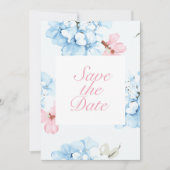 Hydrangeas Pastel Bloom Einladung (Vorderseite)