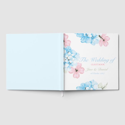 Hydrangeas Pastel Bloom Gästebuch (Voll)