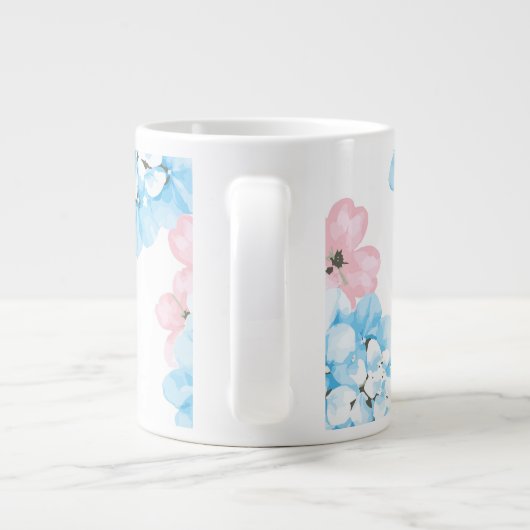 Hydrangeas Pastel Bloom Jumbo-Tasse (Rückseite)