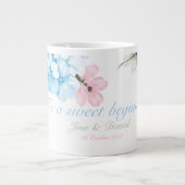 Hydrangeas Pastel Bloom Jumbo-Tasse (Vorderseite)