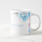Hydrangeas Pastel Bloom Jumbo-Tasse (Rechts)