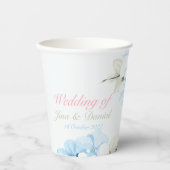 Hydrangeas Pastel Bloom Pappbecher (Vorderseite)