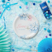 Hydrangeas Pastel Bloom Pappteller (Party)