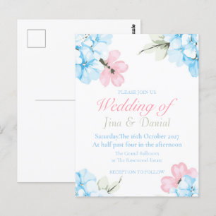 Hydrangeas Pastel Bloom Postkarte