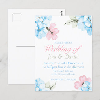 Hydrangeas Pastel Bloom Postkarte