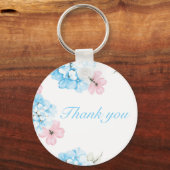 Hydrangeas Pastel Bloom Schlüsselanhänger (Rückseite)